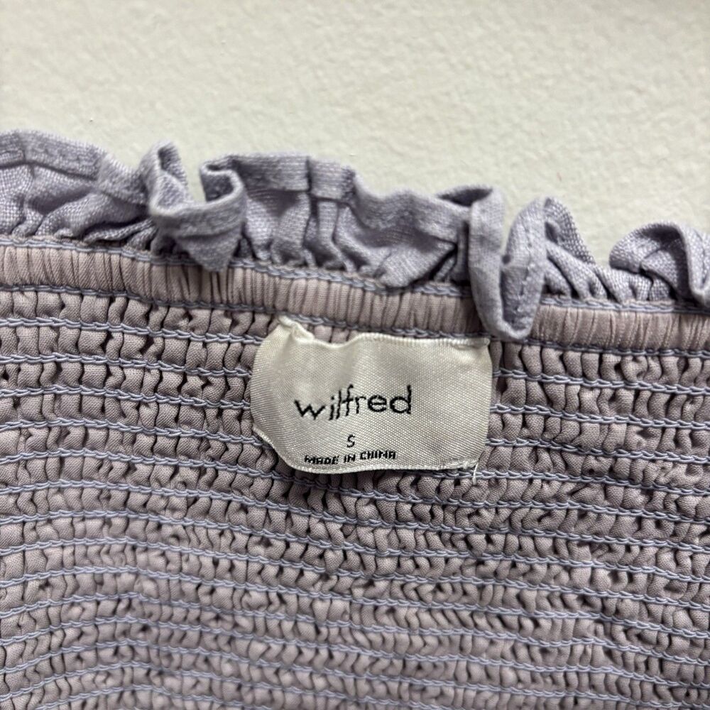 Wilfred Aritzia Sz Small Ohara Camisole Bustier Crop Top Linen Lilac Purple - Picture 4 of 8
